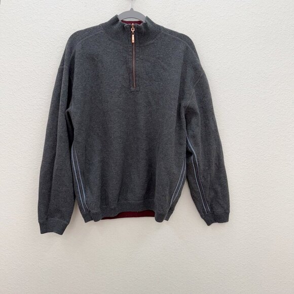 Tommy Bahama Flipshore Half Zip Reversible Pullover Sweatshirt Mens size Medium - Picture 1 of 6